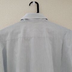 ■②半袖ワイシャツ　Yシャツ　ボタンダウン　ブルー　ストライプ■の画像