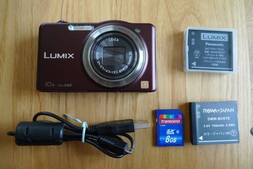 【本日掲載終了】LUMIX DMC-SZ7 光学10倍 ブラウン 美品 予備バッテリー 8GBカード付