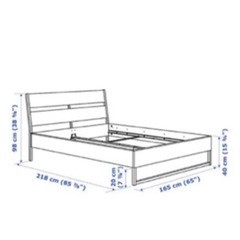 IKEA イケア ダブルベッド ベッドフレーム マットレス