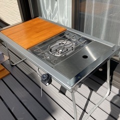 スノーピーク　エントリーIGT フラットバーナー　キャンプ　アイアングリルテーブル　シングルバーナー　バーベキュー　コールマン　の画像
