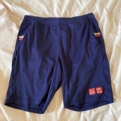 錦織圭選手着用デザイン UNIQLO パンツ L 紺色