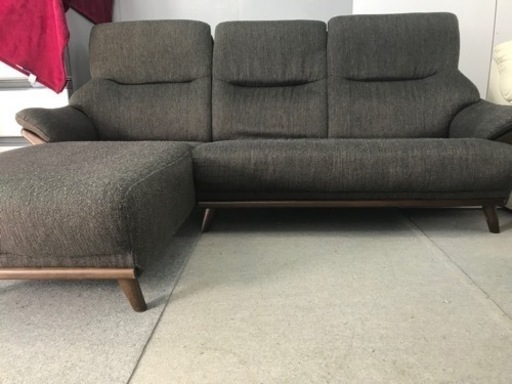 ニトリ　布張り　カウチソファー　3人掛け　3Pソファ