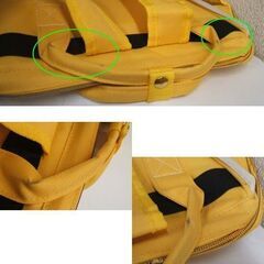 タグ付き 未使用品★ディズニー クマのプーさん がま口 リュック イエロー×アイボリー 27×41 黄色 ☆ PayPay(ペイペイ)決済可能 ☆ 札幌市 豊平区 平岸の画像