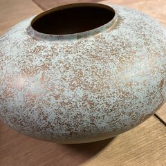 314い　花瓶　ドライ用フローラルフォーム付き　中古品　造花　丸形花瓶