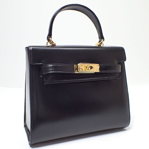 AA750 ミラショーン ケリー型 2WAY ハンドバッグ レザー フォーマル