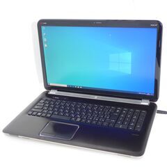 新品SSD WiFi有 中古美品 17.3型 ノートパソコン 茶色 HP Pavilion dv7 第2世代 i7 8GB BD-R 無線 Bluetooth webカメラ Win10 Office