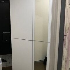 ミラー付き靴箱