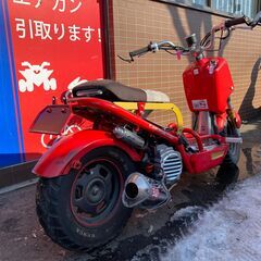 □HONDA ZOOMER AF58 ホンダ ズーマー 50cc レッド 自賠R6.10 フルカスタム! 実動! 原付 原チャリ スクーター バイク 札幌発の画像