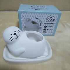 【新品未使用】陶製加湿ポット アザラシ