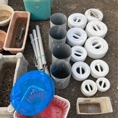 つけもの石、鉢、灯油の、レンガ、コンクリートブック、塩ビパイプ、...