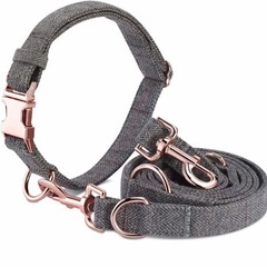 犬の首輪 リード  係留用ケーブル  3種類の長さに調整可能  錆び付かないの画像