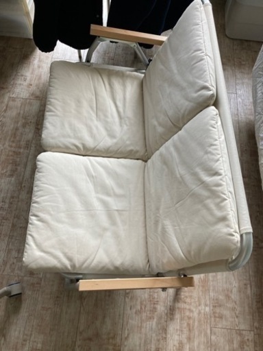 無印良品アウトドアベンチ＆クッションセット（アルミ折りたたみベンチ）をお譲りします。