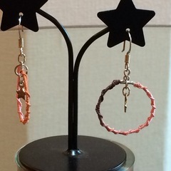 シルク糸のピアス