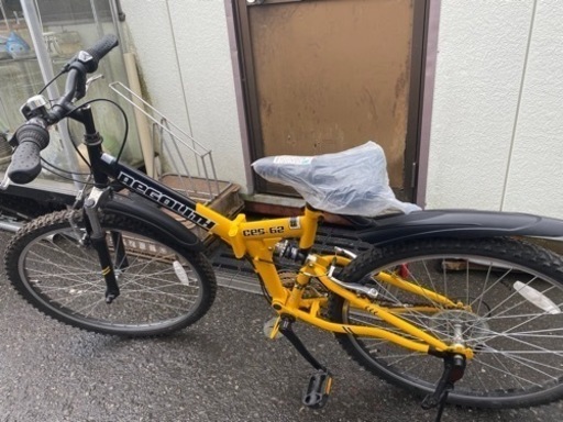 【美品】レゴリス 黄色 CES-62  折りたたみマウンテンバイク 自転車 