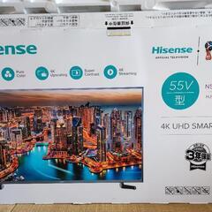 55インチ4KTV、録画用外付HDD、テレビ台セットの画像
