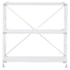 無印良品　スチールユニットシェルフ　ワイド/小/ライトグレーの画像