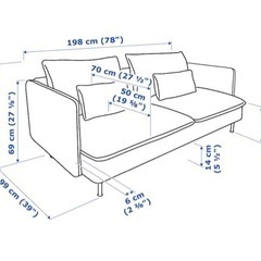 ソファ　IKEA ソーデルハムン 生産終了品の画像