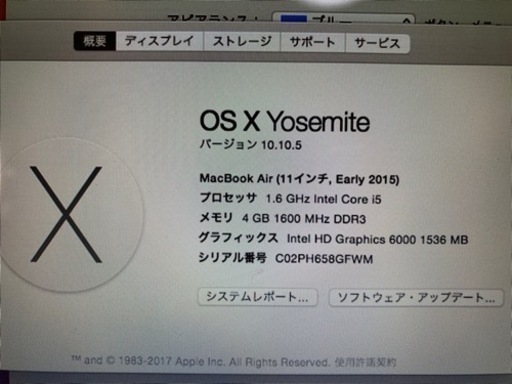 MacBook Air EARLY2015 11inch