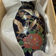 【リサイクルショップどりーむ荒田店】154　陶器　花器　花瓶　焼き物　共箱付きの画像