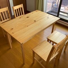 【美品】ダイニングテーブルセット　テーブル　椅子　4人用