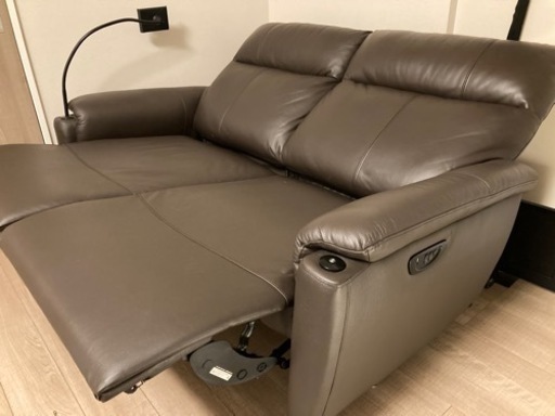 ヤマダオリジナル ヤマダ電機 電動ソファ タブレットアーム付き ダークブラウン