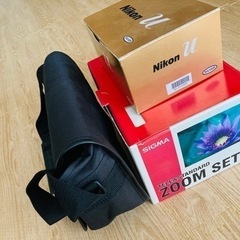 SIGMAレンズ2種類 ＋Nikon u フィルムカメラ(ジャンク)の画像