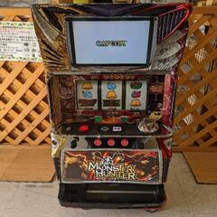 商談中パチスロ実機 モンスターハンター 初代 コイン不要機 家庭用電源