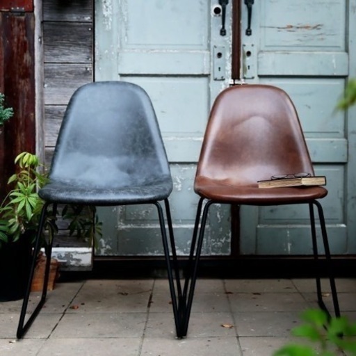 【２脚】チェア おしゃれ 椅子 ダイニング オフィス コンパクト スリム シンプル ビンテージ調 ヴィンテージ調 リモート テレワーク 在宅勤務