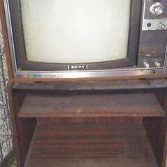 【差し上げます】レトロテレビ①台なし