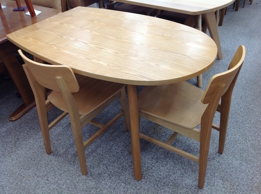 ナチュラル 木製 ダイニング3点セット【9650026】