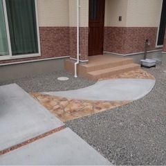 自宅の庭に土間生コン打ち、店舗などの整地、砕石敷きなど、見積もり無料