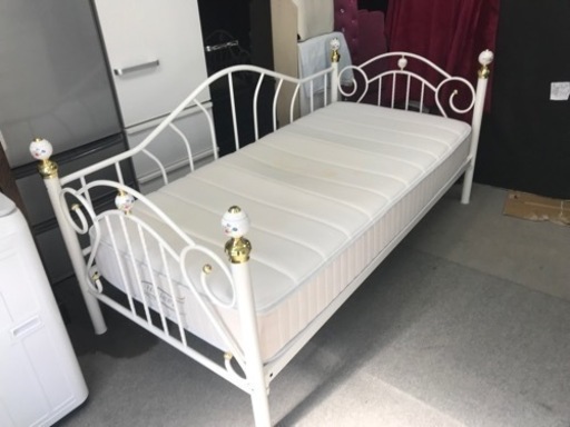 シングルベッド　姫系　かわいい　マットレスNスリープ　フレーム＆マットレスセット