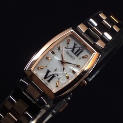 SEIKO セイコー LUKIA ルキア レディース コンビカラー ソーラーウォッチ 腕時計 3針モデル 2012年製造 V117 0CD0