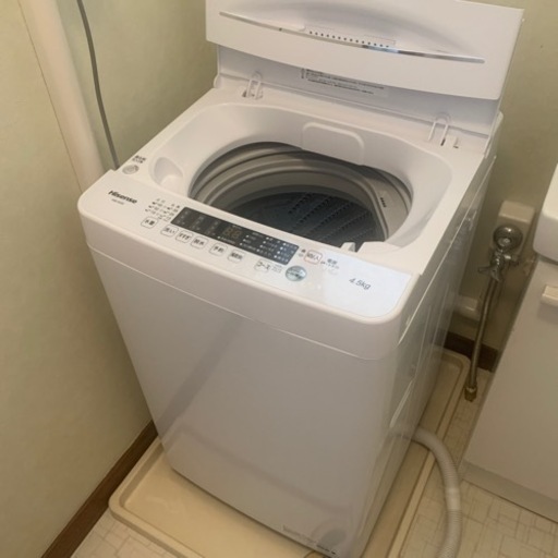 群馬前橋市（群馬大学）5000円洗濯機Hisense（2021年製）