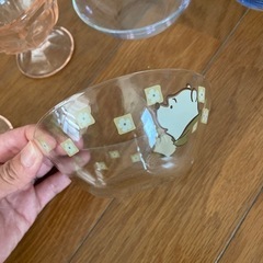 プーさん　食器　ガラス製　冷たいデザートに！　1点100円の画像