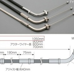 ハイスロ用アクセルワイヤーの画像