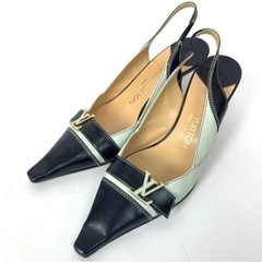 中古)LOUIS VUITTON ルイヴィトン パンプス レザー バイカラー