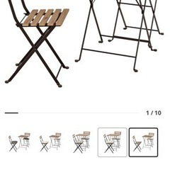 IKEAベランダタイル、椅子セット(ルッネン&テルノー)の画像