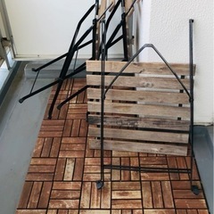IKEAベランダタイル、椅子セット(ルッネン&テルノー)の画像