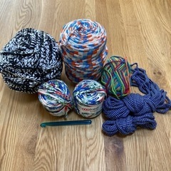 ズパゲッティ　ハンドメイド　手芸　毛糸　柄物　hoooked 7...