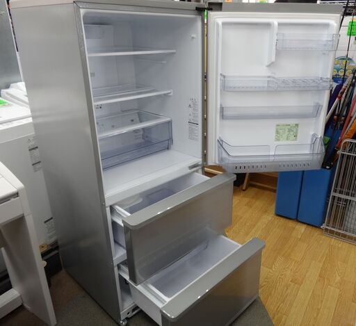 西岡店 3ドア冷蔵庫 272L 2018年製 アクア AQR-27G  シルバー AQUA  200Lクラス LED庫内灯 