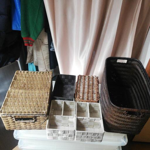 籐製品かごなど6点セット