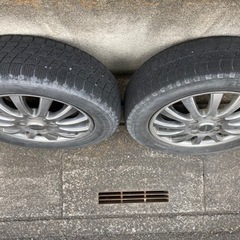 【値下げ】【予定者様決まりました】155/65/13古スタッドレス付アルミホイールの画像