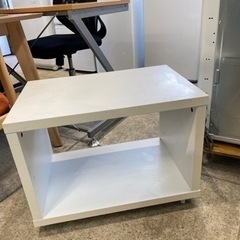 キャスター付 テレビボード ホワイト テレビ台 収納 中古家具 