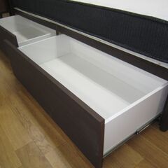 R053 NITORI シングルベッド、N-Sleep Hard マットレス、幅97cm コンセント・引出し付の画像