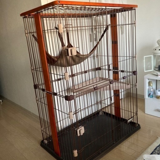 【ほぼ新品】ペットケージ、猫用　値段交渉可！