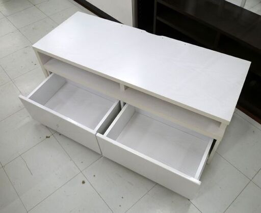 テレビボード 伸縮式 幅105-203x奥行41.5x高さ40cm テレビ台 木製 ホワイト ローテーブル 苫小牧西店
