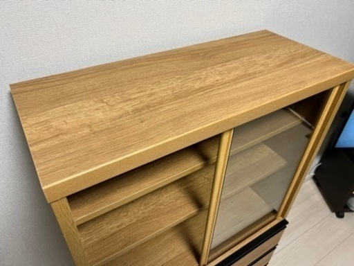 大川家具 薄型食器棚 幅71cm 高さ114.5cm 奥行32cm