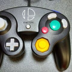 【任天堂純正品】ニンテンドー ゲームキューブ コントローラ スマブラブラックの画像