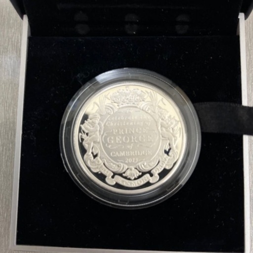2013年 イギリス 5ポンド 銀貨 ジョージ王子 洗礼記念硬貨